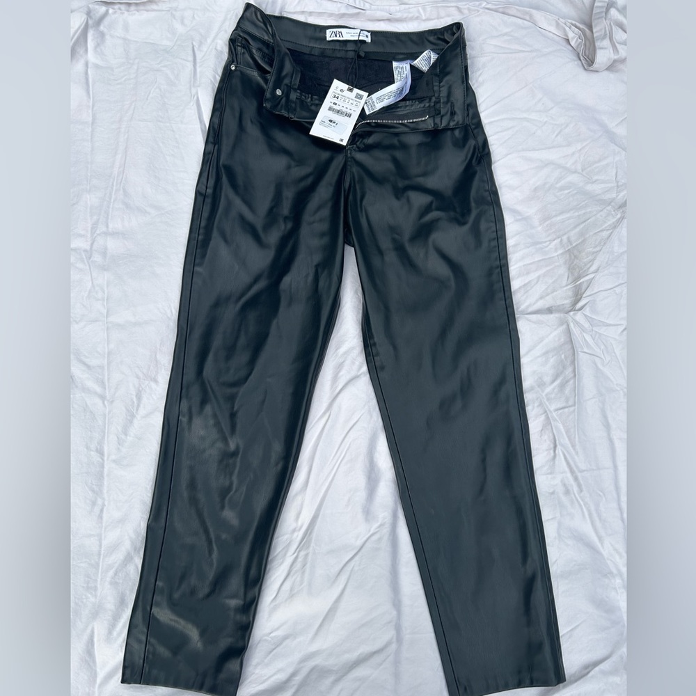 Zara fake leather pant